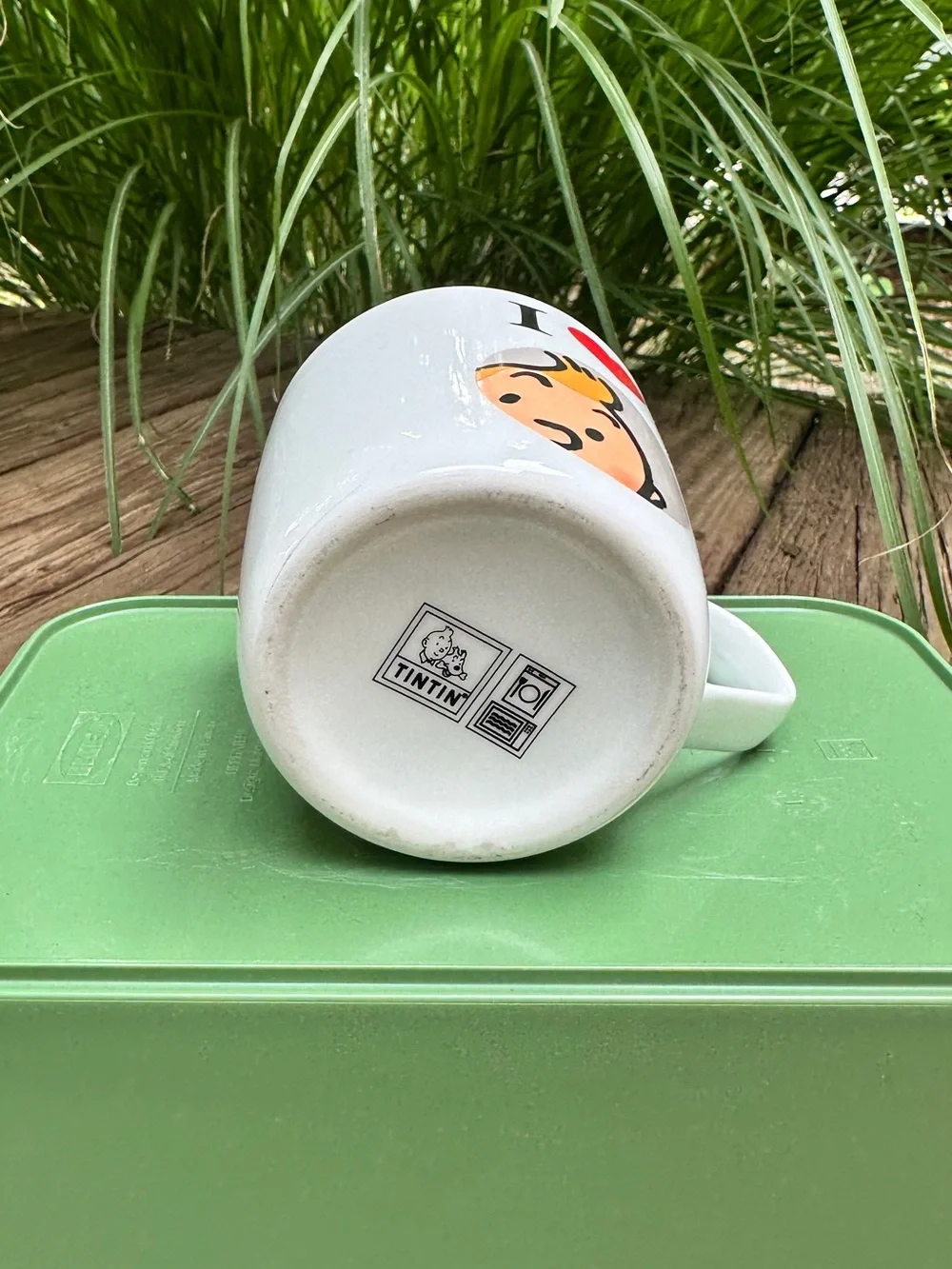 White 'I ♥ Tintin' The Adventures of Tintin Cartoon Accent Mug